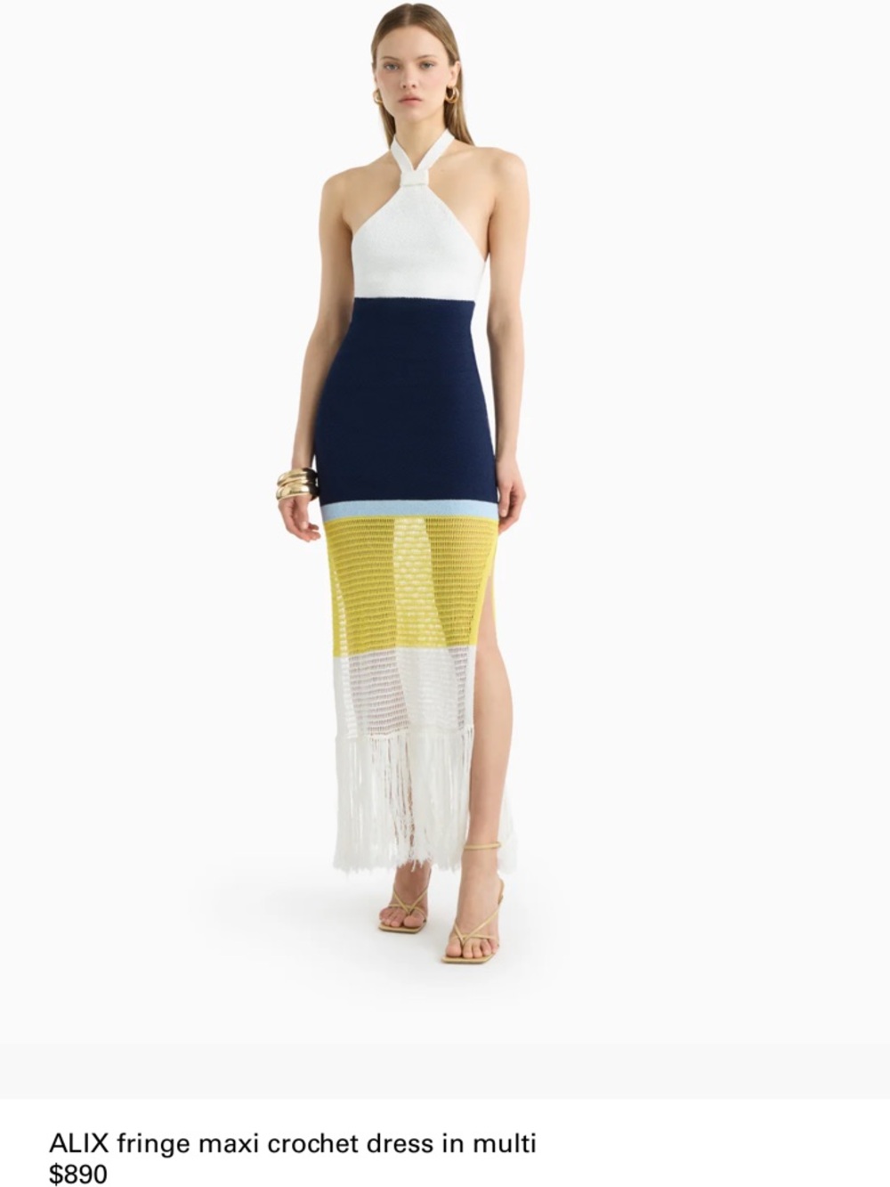 Dodiee alix crochet maxi dress
